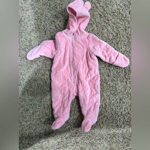 Cozy Pink Quilted Kids One Piece